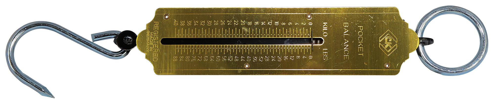 T6202 088 POCKET BALANCE, 40KG, TIN HOOK CK TOOLS