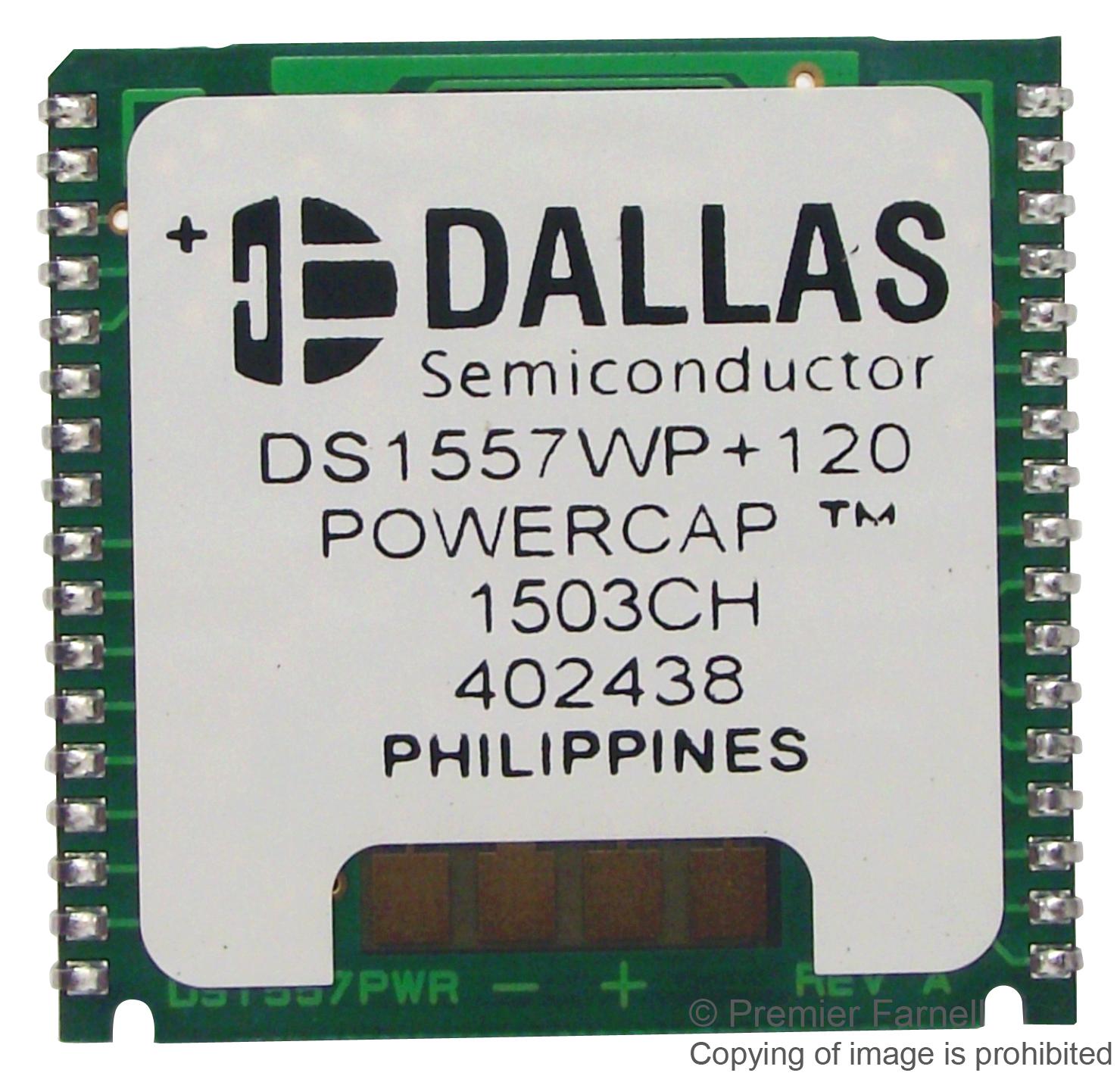 DS1557WP-120+RTC W/ NVSRAM, 4MB, HH:MM:SS, PWRCP-34MAXIM INTEGRATED PRODUCTS