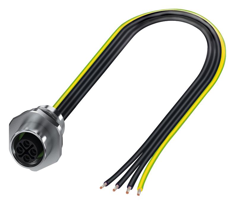 1411605 SENSOR CORD, 3P+PE, SKT-FREE END, 0.5M PHOENIX CONTACT