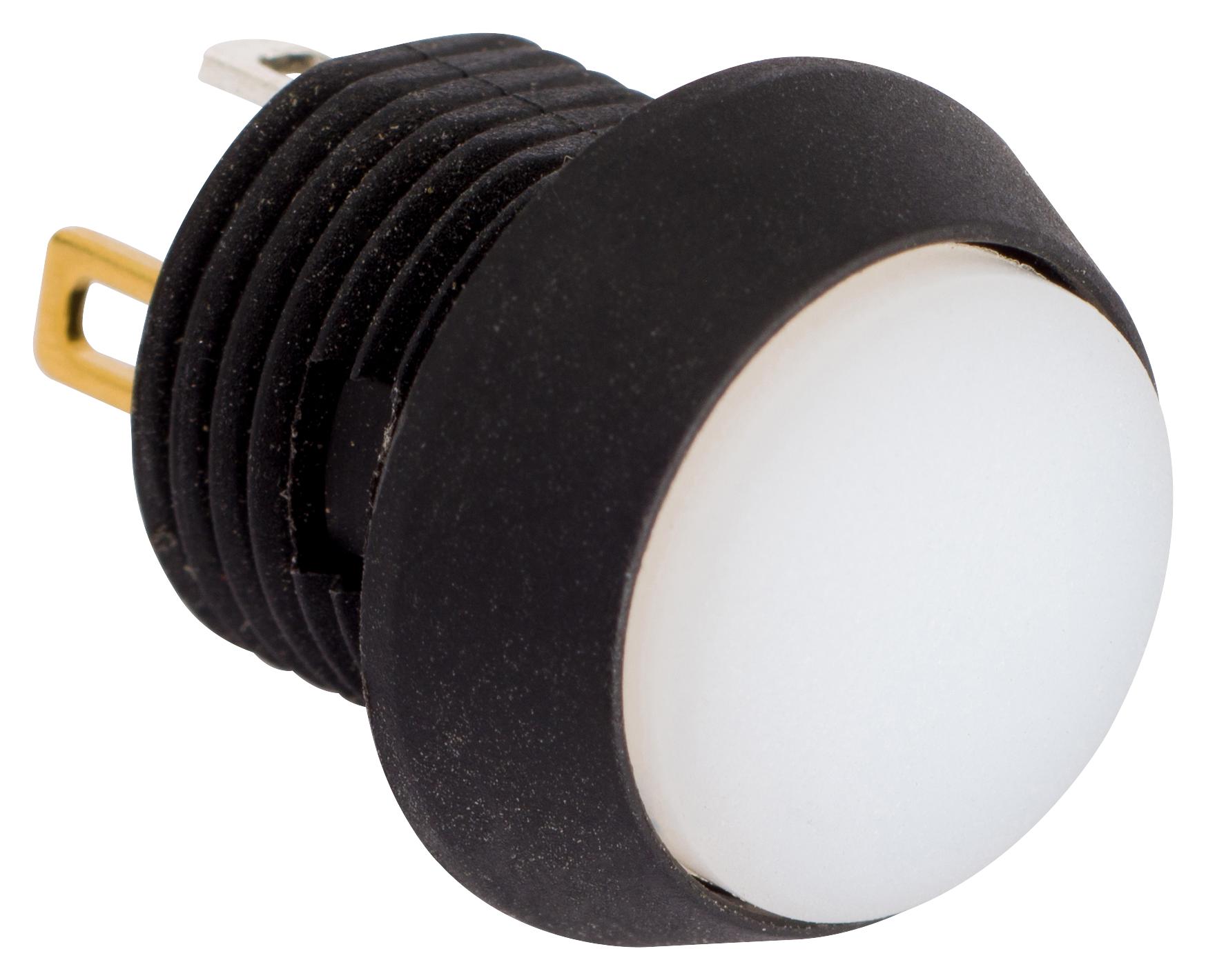 FL13LW5 PUSHBUTTON SWITCH, SPST-NO, WHITE EOZ