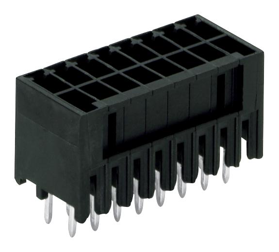 713-1431 TERMINAL BLOCK, HEADER, 22POS, R/A, BLK WAGO