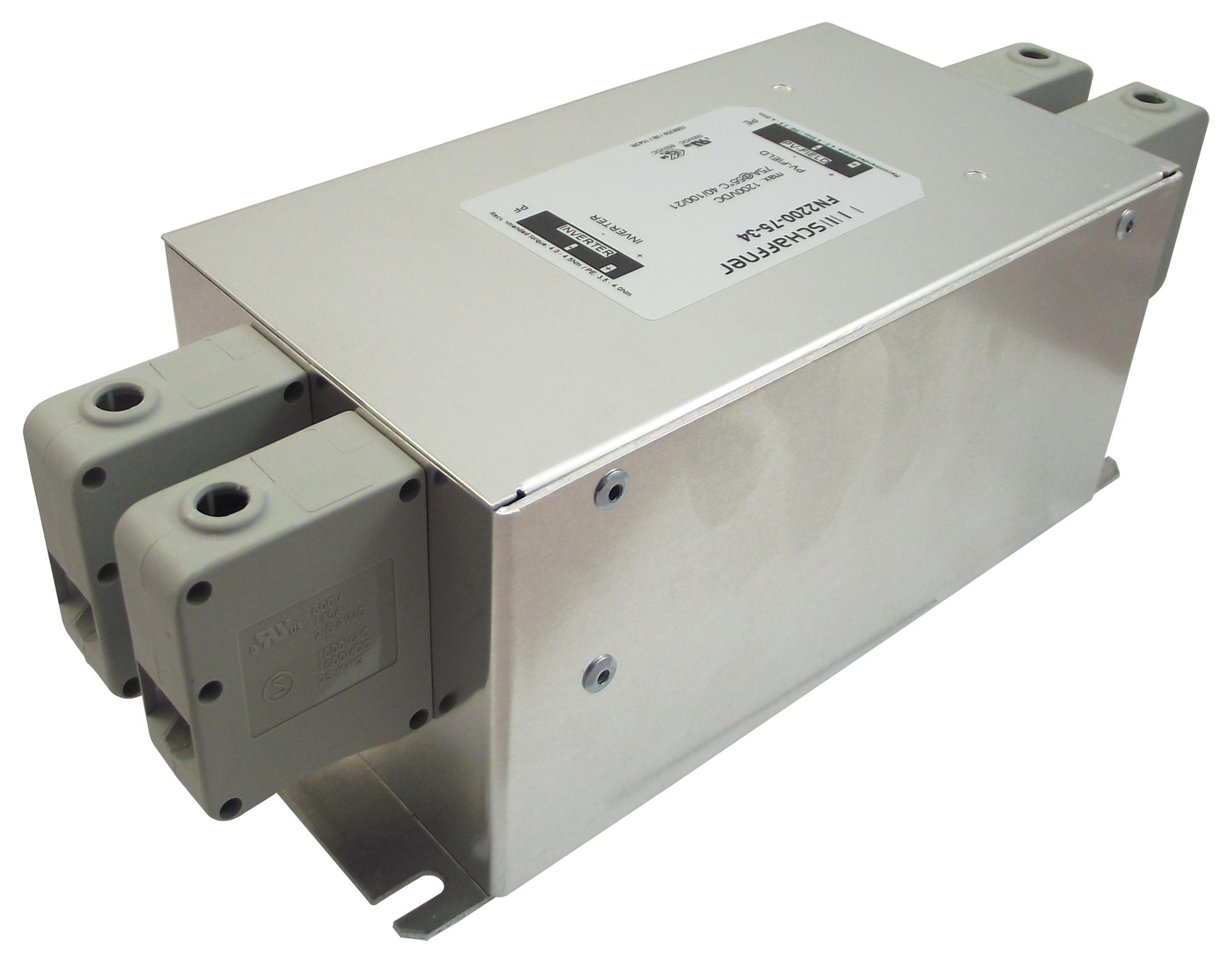 FN2200B-50-34 POWER LINE FILTER, EMI/RFI, 50A, 1.2KV SCHAFFNER