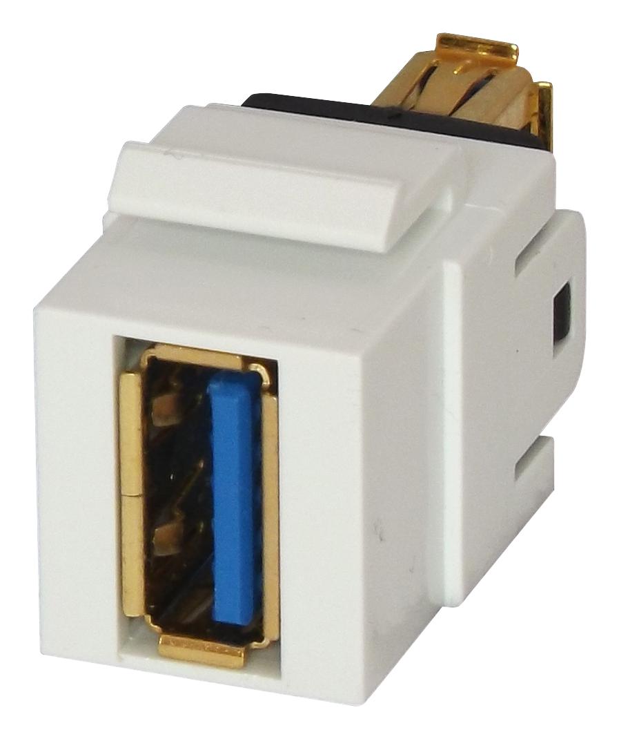KCUAA311WH KEYSTONE COUPLER, USB 3.0 A, RCPT, WHITE TUK