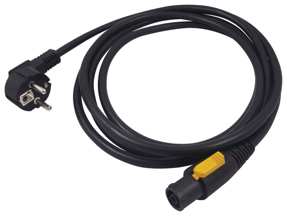 NKPF-SR-B-3 PWR CORD, MAIN SKT-SCHUKO PLUG, 3M, 16A NEUTRIK