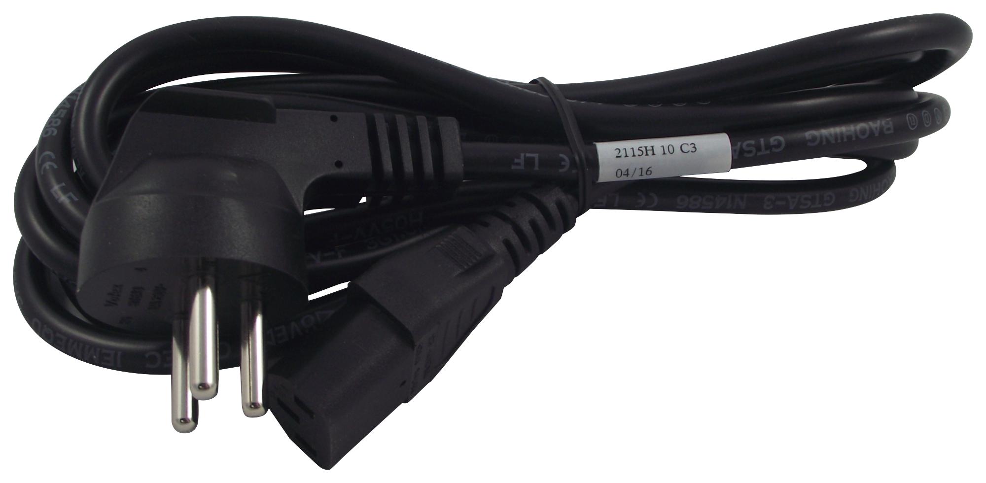 2115H POWER CORD, ISRAEL PLUG/IEC C13, 2.5M VOLEX