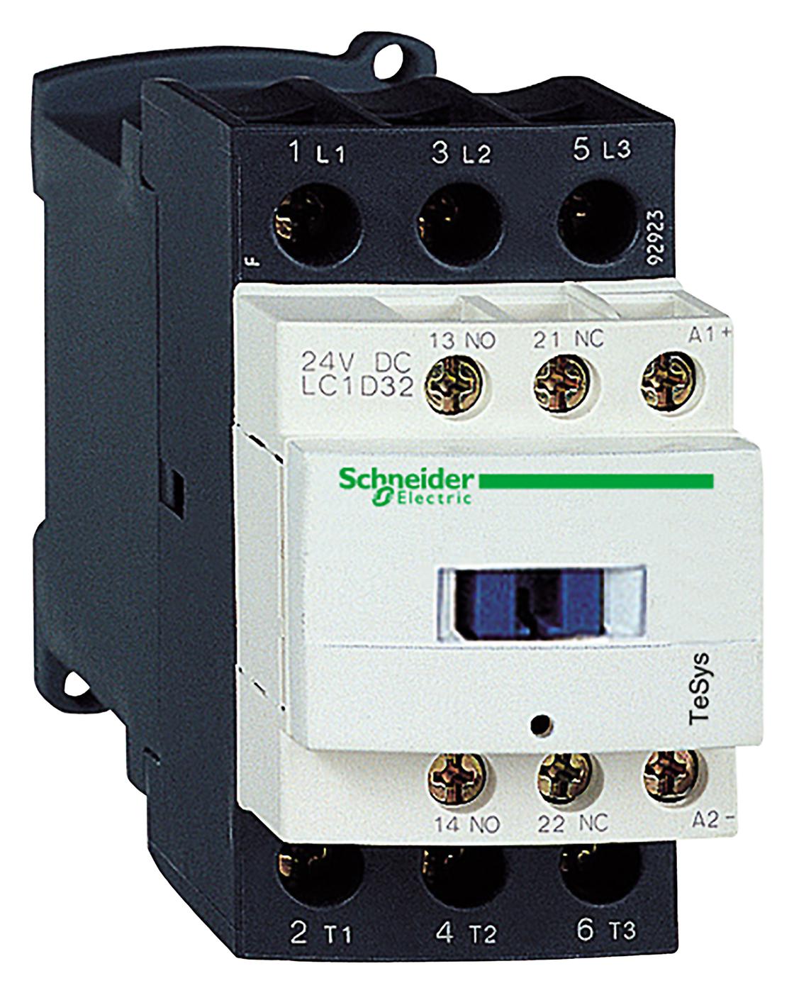 LC1D32M7 CONTACTOR, 3PST-NO, 220VAC, DIN RAIL SCHNEIDER ELECTRIC