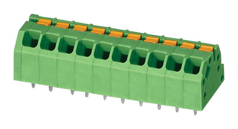 SPTAF 1/ 4-3,5-IL TB, WIRE TO BOARD, 4POS, 24-16AWG, GREEN PHOENIX CONTACT