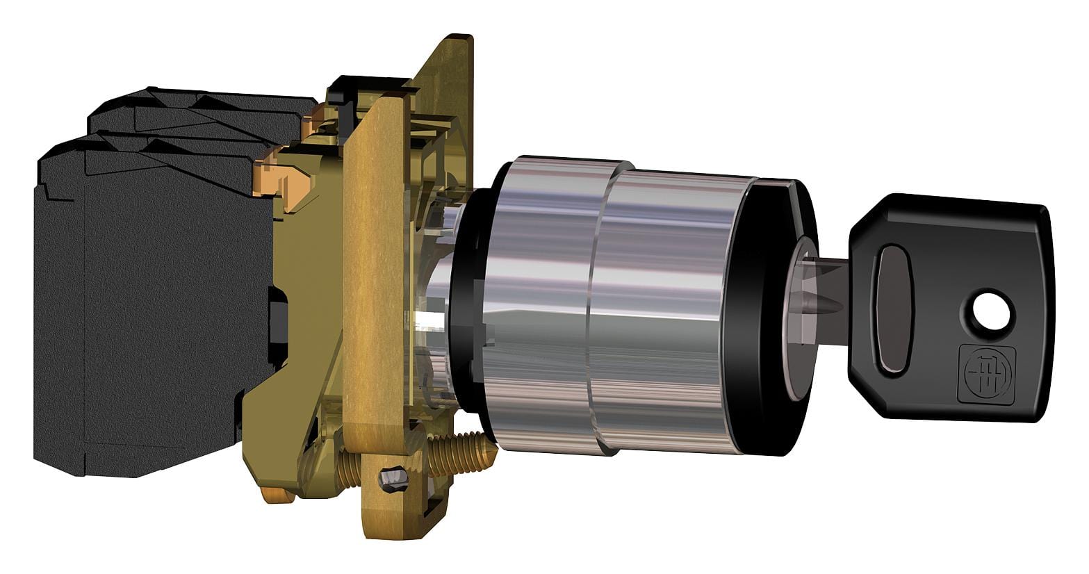 XB4BG33 KEY OPERATED SWITCH, DPST-NO, 6A, 120VAC SCHNEIDER ELECTRIC