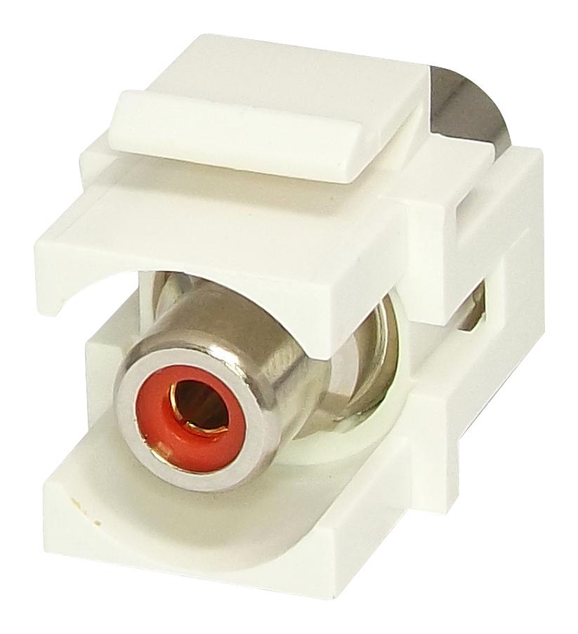 KRCARDWH RCA KEYSTONE COUPLER, RECEPTACLE, WHT TUK