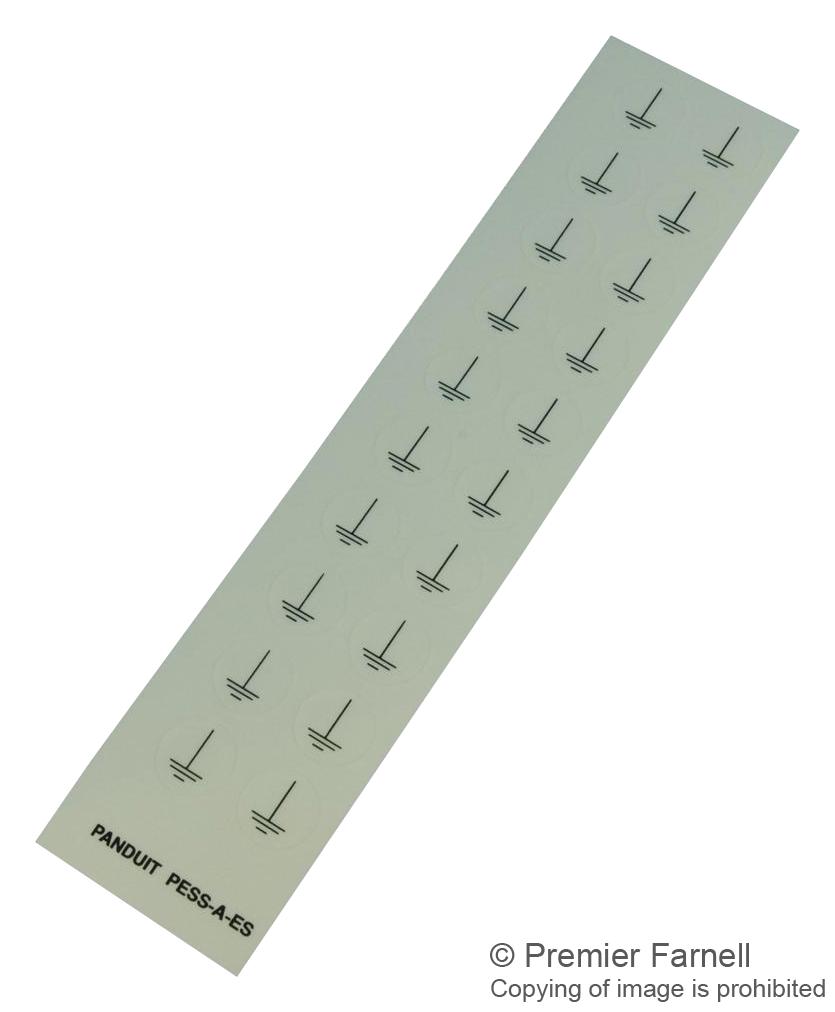 PESS-A-ES LABELS, GND, BLK ON WHT, 12.5MM, PK10 PANDUIT