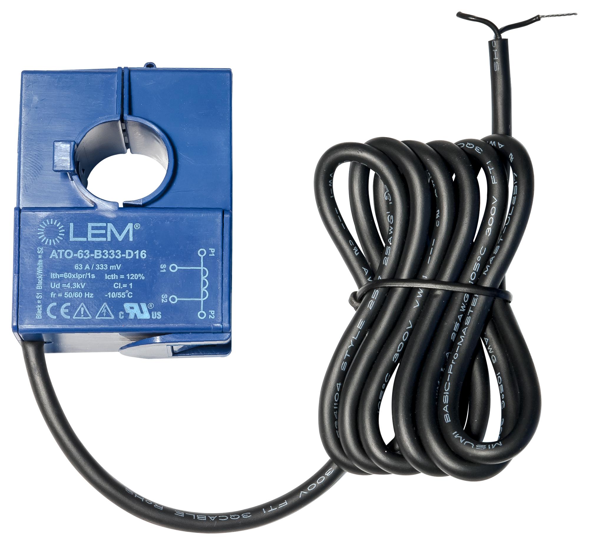 ATO-100-B333-D16 CURRENT TRANSFORMER, 100A, PANEL LEM