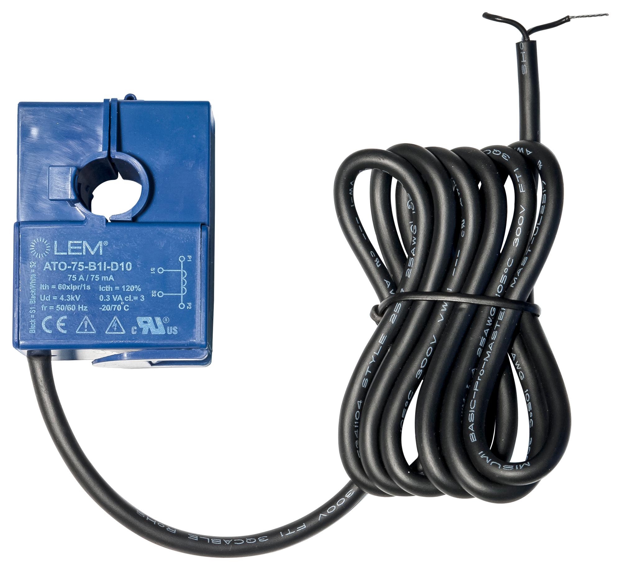 ATO-75-B1I-D10 CURRENT TRANSFORMER, 75A, PANEL LEM