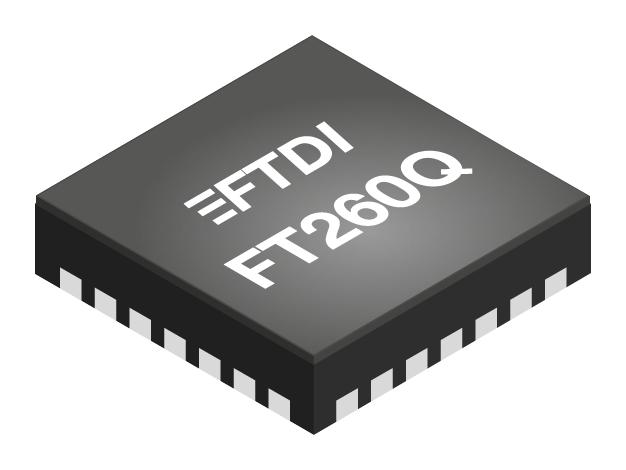FT260Q-T INTERFACE BRIDGE, USB TO I2C/UART, WQFN FTDI