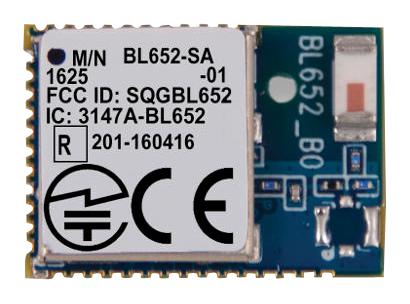 BL652-SA-01 BLE+NFC MODULE, 2.402-2.48GHZ, -96DBM LAIRD CONNECTIVITY