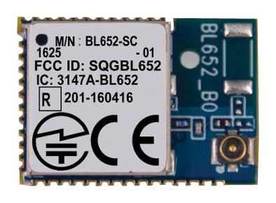 BL652-SC-01 BLE+NFC MODULE, 2.402-2.48GHZ, -96DBM LAIRD CONNECTIVITY