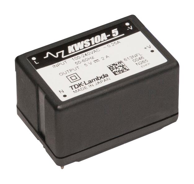 KWS-10A-12 POWER SUPPLY, AC-DC, 12V, 0.9A TDK-LAMBDA