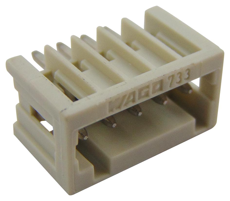 733-335 TERMINAL BLOCK, HEADER, 5POS, TH WAGO