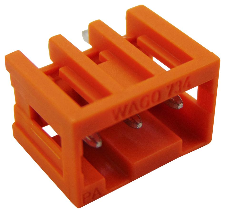 734-233 TERMINAL BLOCK, HEADER, 3POS, TH WAGO