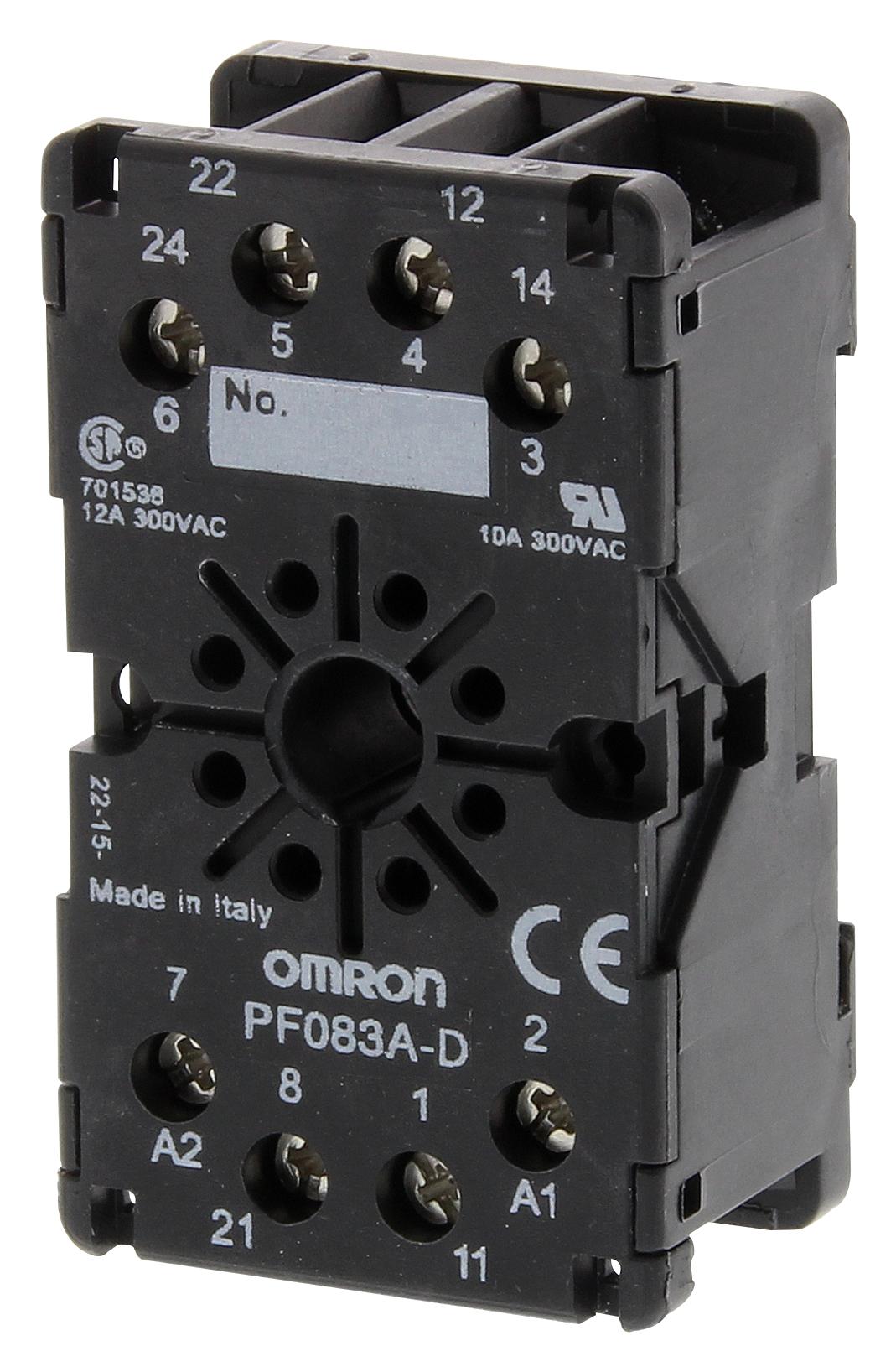 PF083A-D.2 RELAY SOCKET, DIN RAIL, 8PIN OMRON