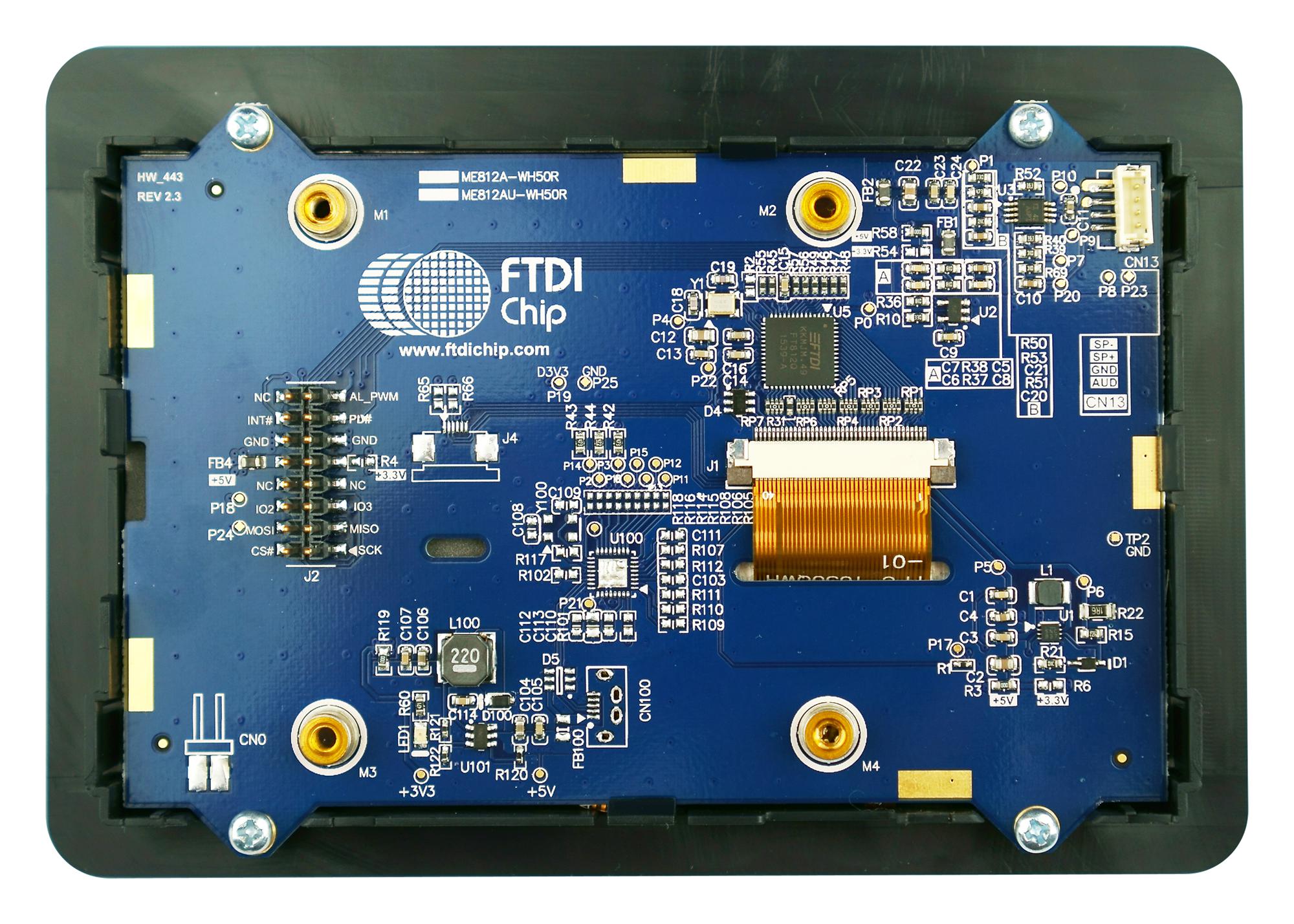 ME812A-WH50R DEV MODULE, 800X480 TFT LCD DISPLAY BRIDGETEK