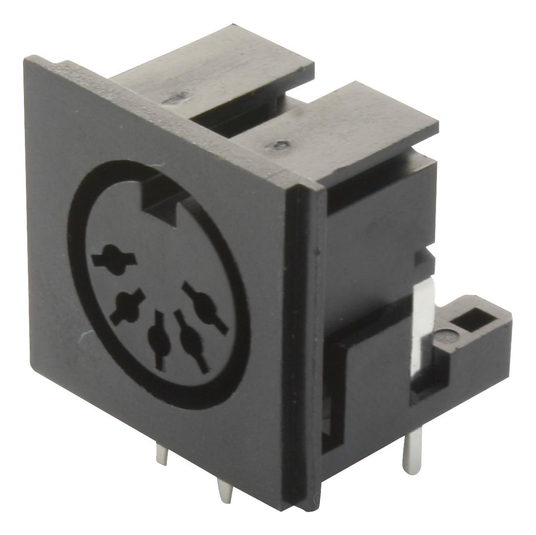 0105 05 DIN CONNECTOR, RCPT, 5POS, CHASSIS LUMBERG