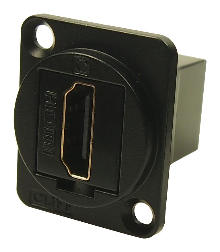 CP30200GMB ADAPTER, HDMI TYPE A RECEPTACLE, BLACK CLIFF ELECTRONIC COMPONENTS