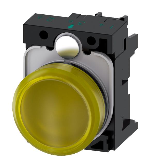 3SU1102-6AA30-1AA0 PILOT LIGHT, 22MM, YELLOW, 24VAC/VDC SIEMENS