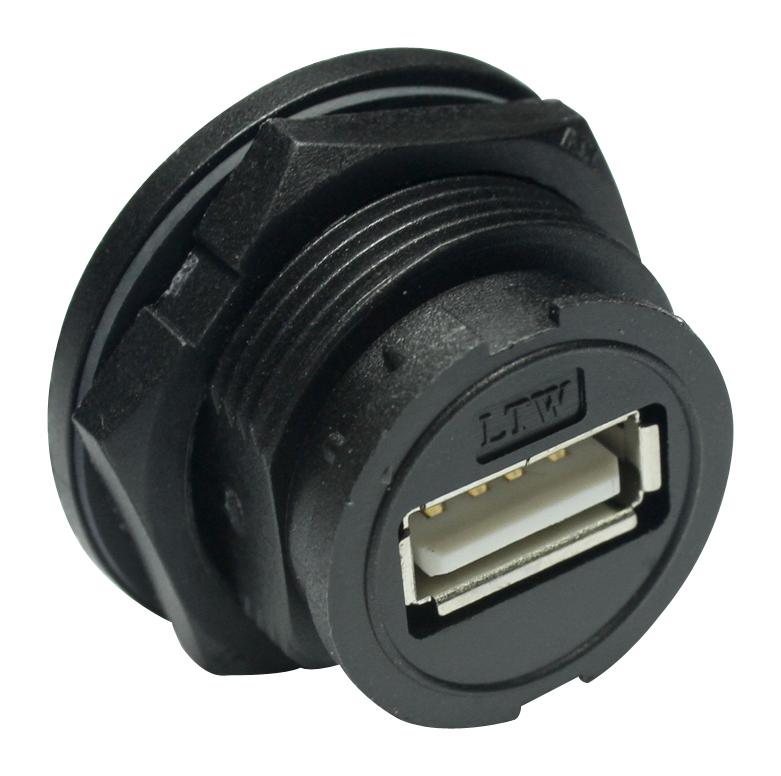 UA-20PMFP-LC7001 SEALED USB, 2.0 TYPE A, PLUG, IP67 AMPHENOL LTW