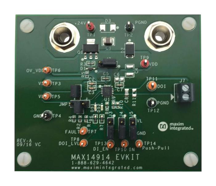 MAX14914EVKIT# EVAL BOARD, HIGH SIDE SWITCH MAXIM INTEGRATED / ANALOG DEVICES