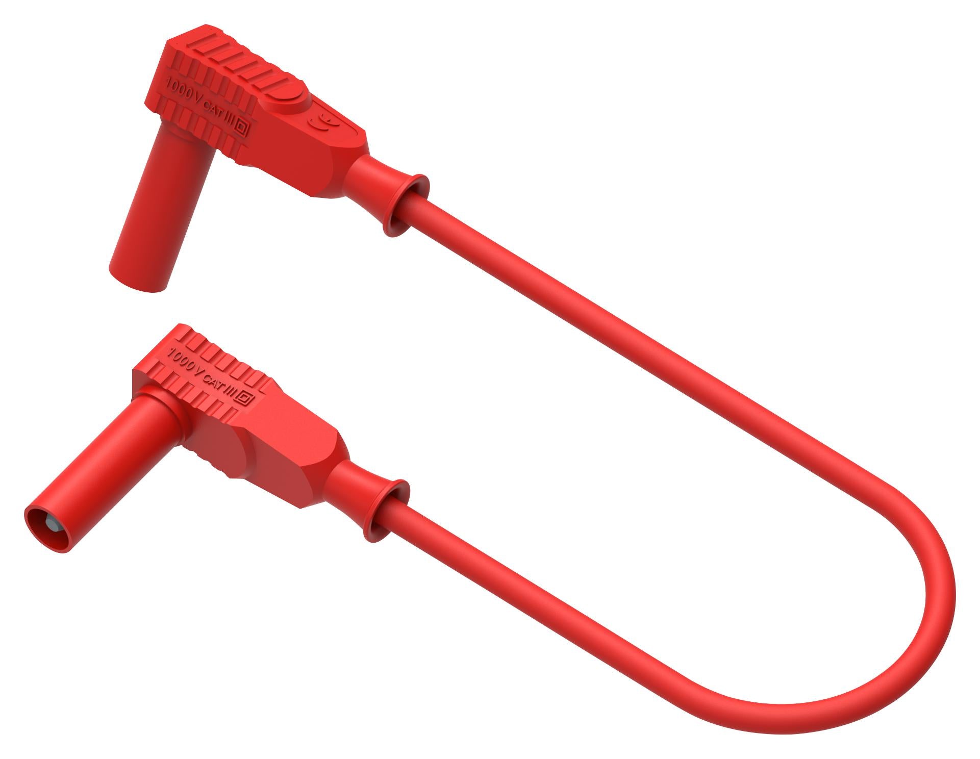 76-024 R/A 4MM BANANA PLUG-PLUG, RED, 1.5M TENMA