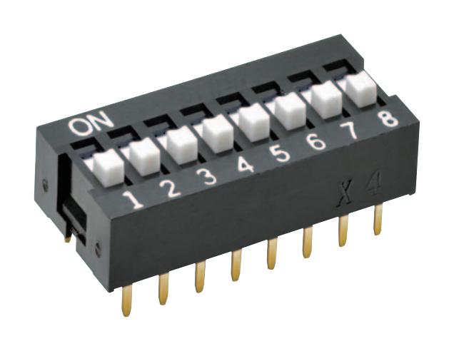 A6E-4104-N DIP SWITCH, 4POS, SPST, RAISED OMRON
