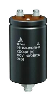 B43732A4109M000 CAP, 10000µF, 350V, ALU ELEC, SCREW EPCOS
