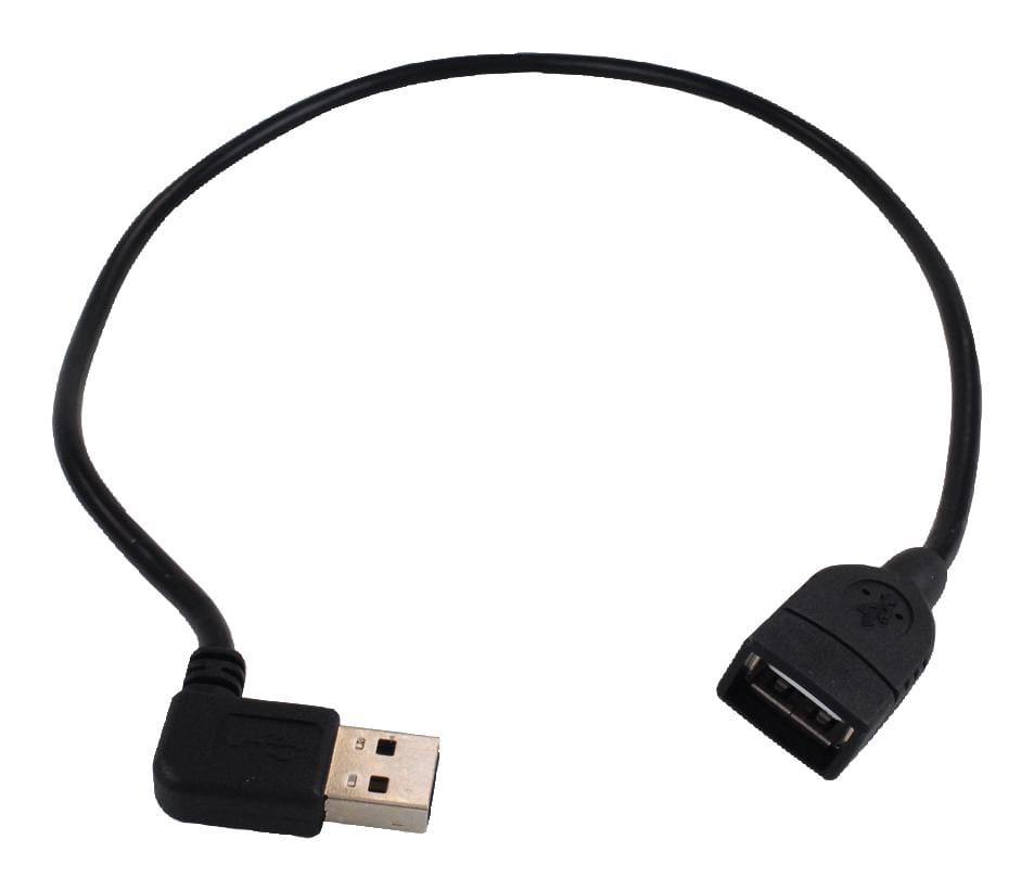 UR024-18N-RA USB CABLE, 2.0 A PLUG-RCPT, 460MM, BLACK TRIPP-LITE