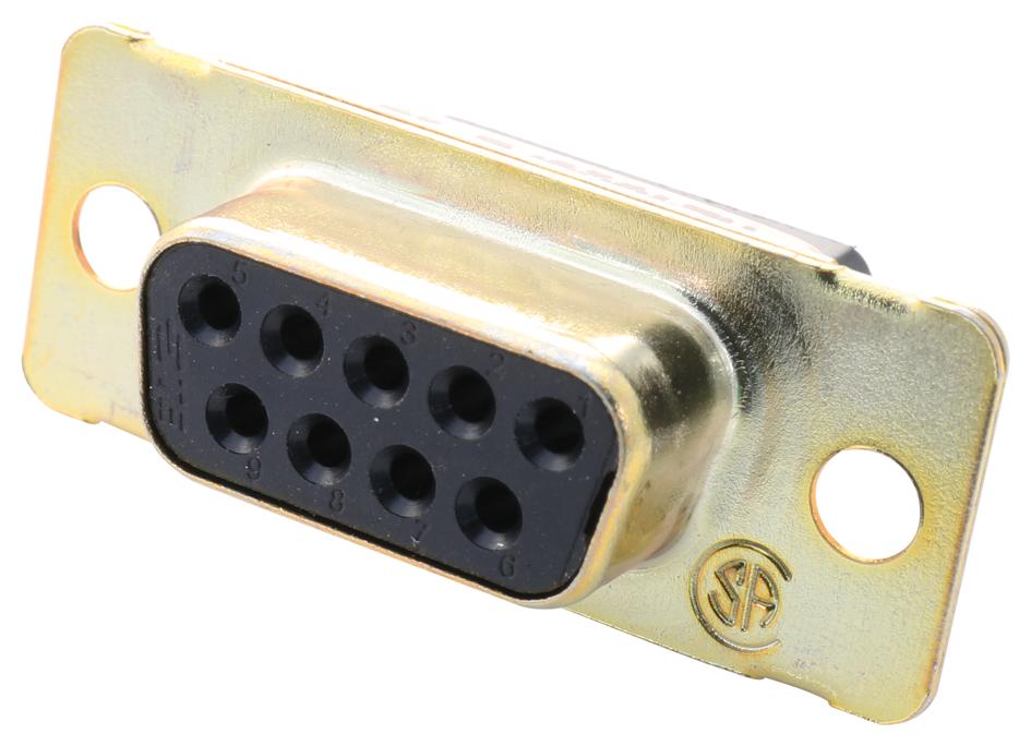 1757820-6 D SUB HOUSING, 9POS, DE, STEEL AMP - TE CONNECTIVITY