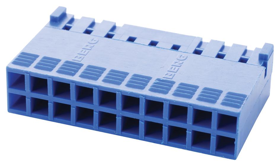 65239-010LF RCPT HOUSING, 20POS, GF POLYESTER, BLUE AMPHENOL ICC