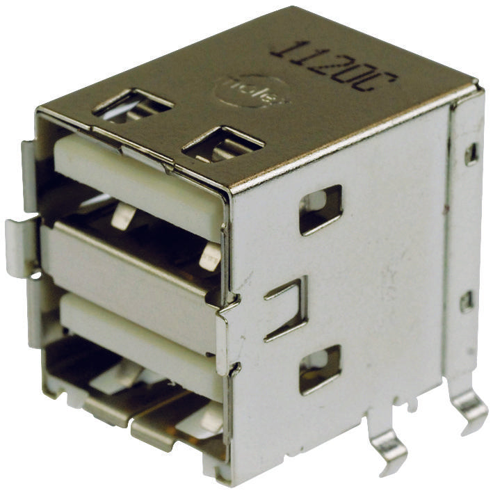 67298-4090 STACKED USB CONN, 2.0, USB TYPE A, 4POS MOLEX