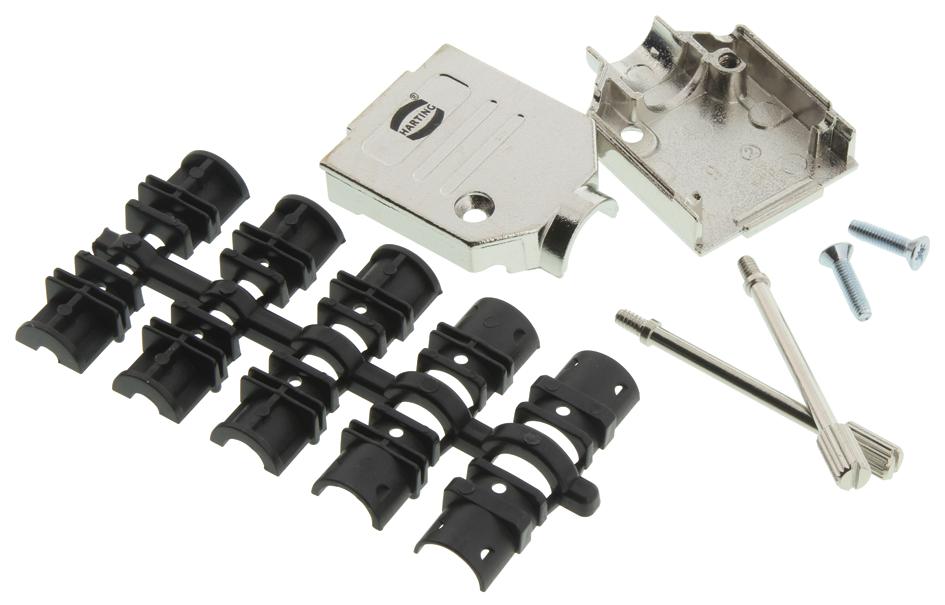 09670370343 D SUB BACKSHELL, 180DEG, SIZE DC HARTING