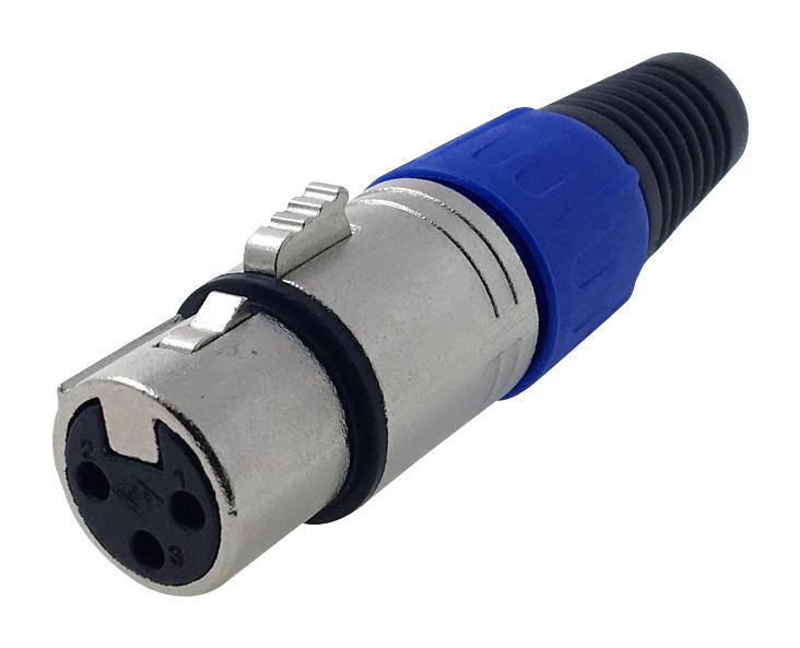 PS000018 CONNECTOR, XLR MIC, RCPT, 3POS, CABLE MULTICOMP PRO