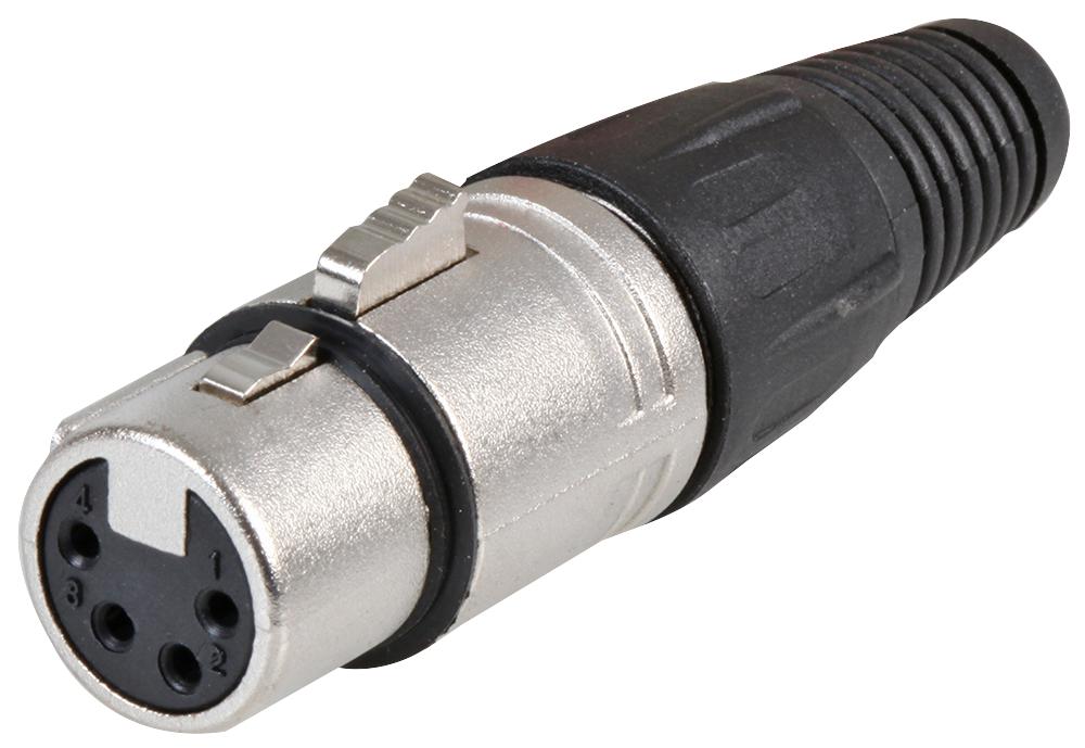 FC6150 CONNECTOR, XLR AUDIO, PLUG, 4POS, CABLE CLIFF ELECTRONIC COMPONENTS