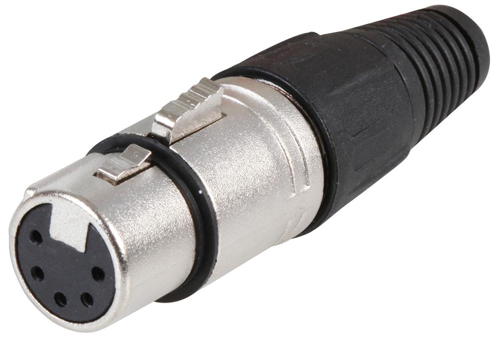 FC6165 CONNECTOR, XLR AUDIO, PLUG, 5POS, CABLE CLIFF ELECTRONIC COMPONENTS
