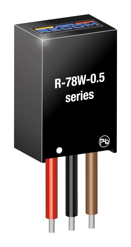 R-78W5.0-0.5 DC-DC CONVERTER, 5V, 0.5A RECOM POWER