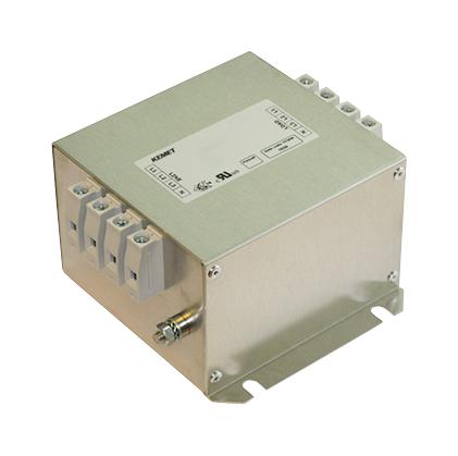 FLLD4025ATHT3 POWER LINE FILTER, 3PHASE+N, 25A, 530VAC KEMET