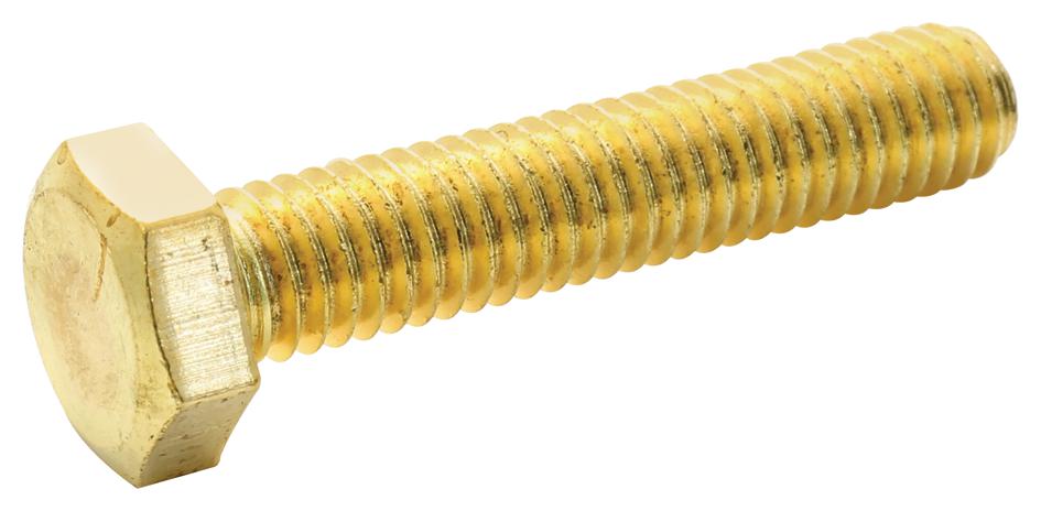 M630HHBRSCS100- HEX HEAD SCREW, BRASS, M6, PK100 TR FASTENINGS