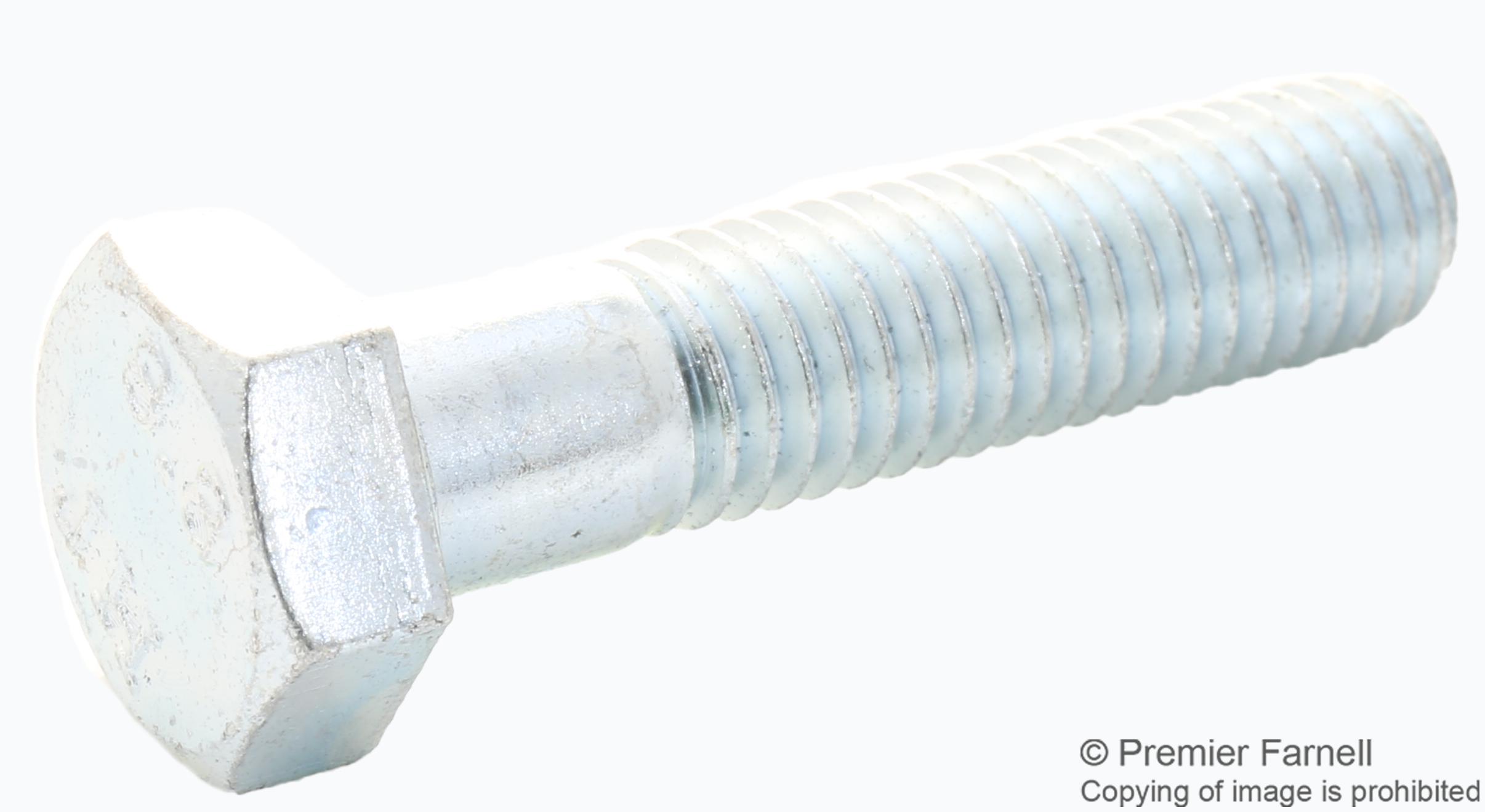 M8 35 HH88BL Z50 BOLT, HEX HEAD, STEEL, M8X35, PK50 TR FASTENINGS