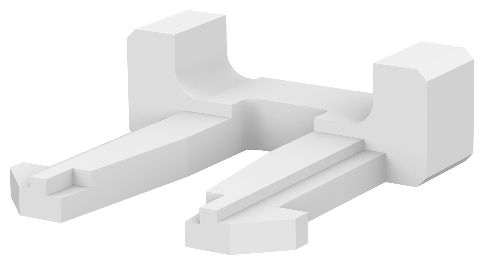 917698-1 DOUBLE LOCK PLATE, 2POS, NYLON, NATURAL AMP - TE CONNECTIVITY