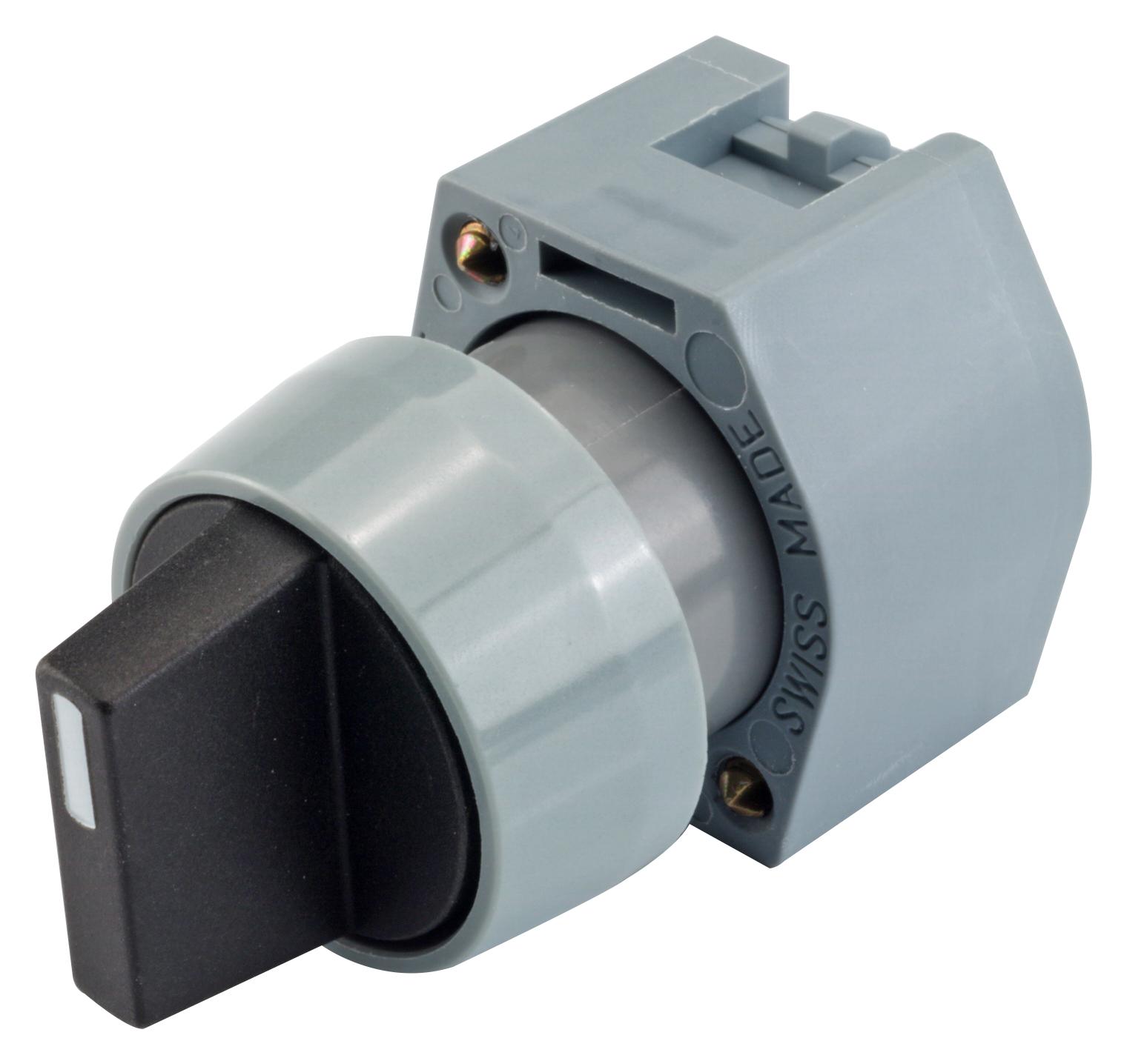 704.411.0 SELECTOR SWITCH ACTUATOR, 2POS, BLACK EAO