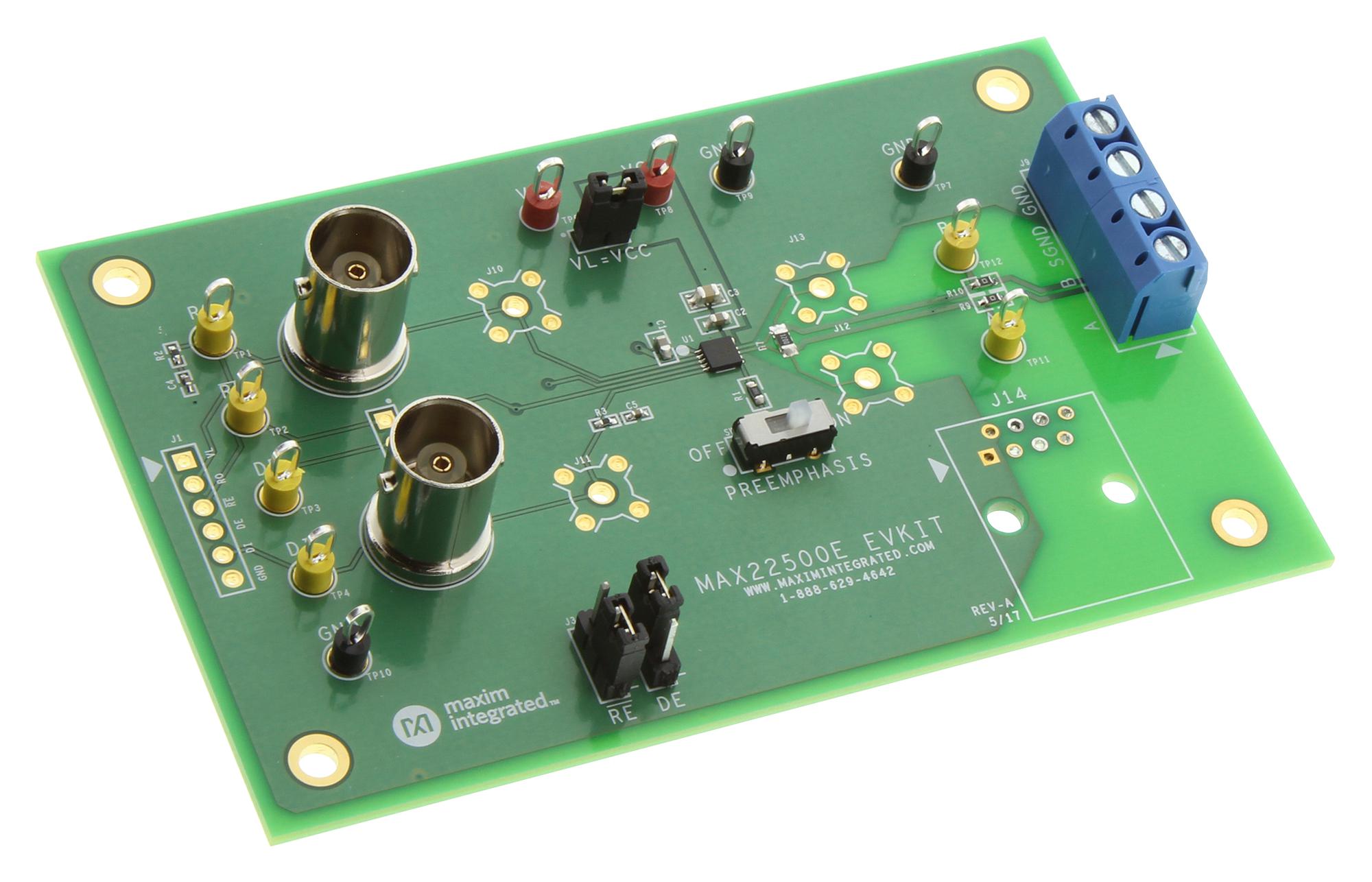 MAX22500EEVKIT# EVAL KIT, HALF-DUPLEX RS485 / RS422 TXRX MAXIM INTEGRATED / ANALOG DEVICES