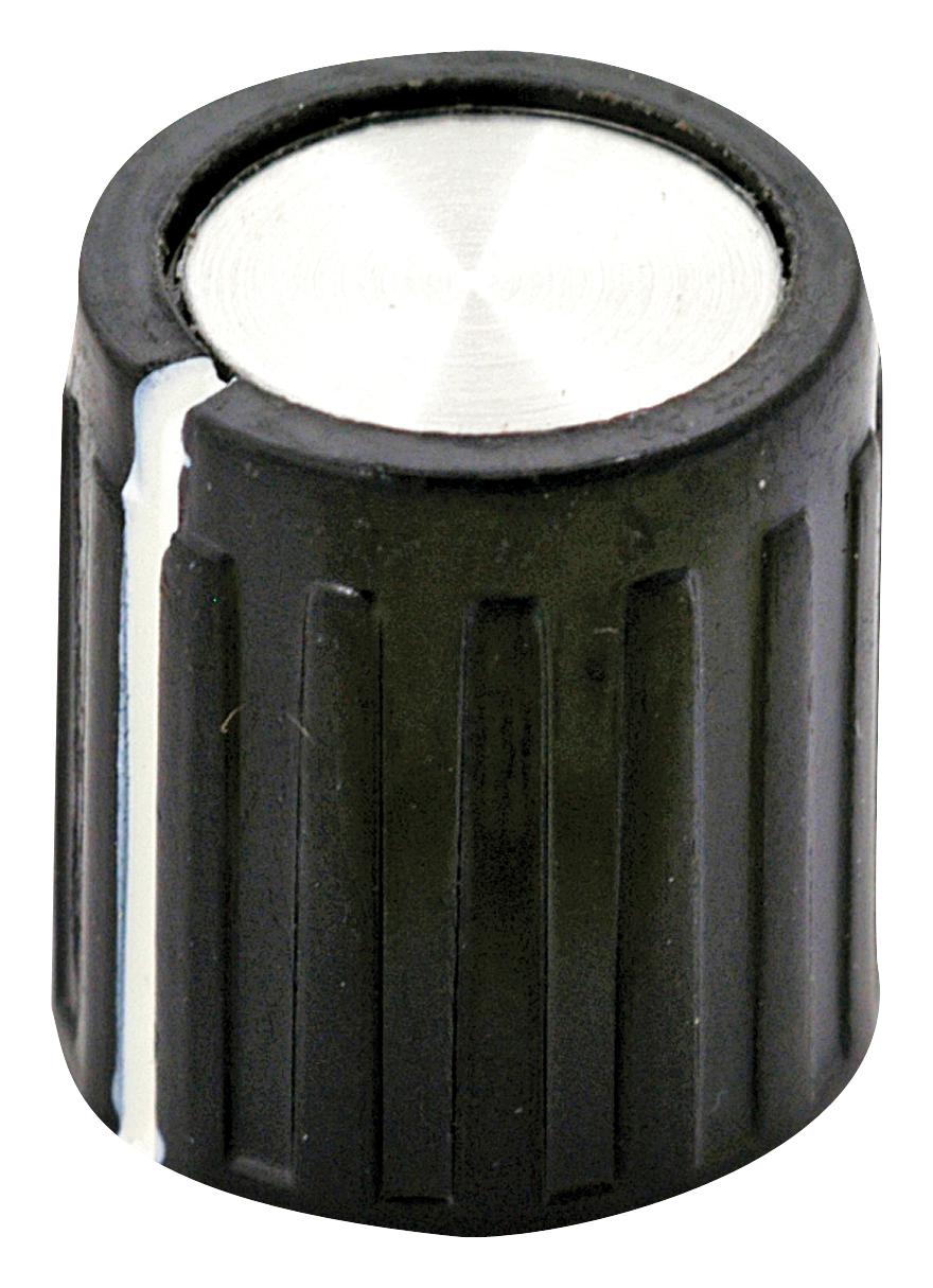 PKG40B1/8 RIBBED KNOB, PHENOLIC, 11.1MM ALCOSWITCH - TE CONNECTIVITY