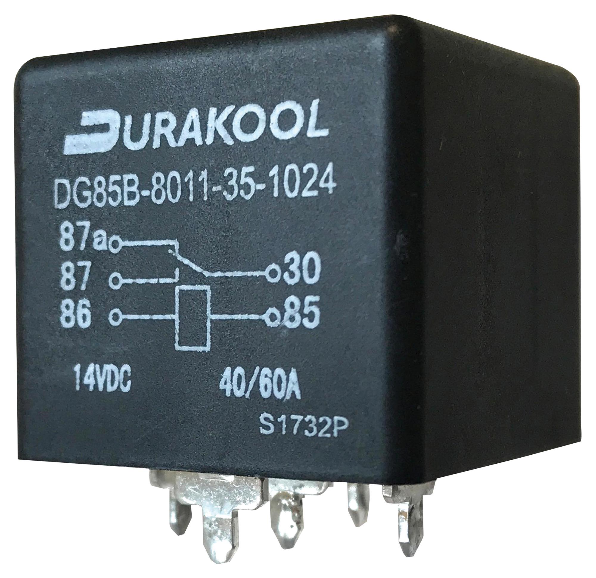 DG85B-8011-96-1024-M1DR AUTOMOTIVE RELAY, SPDT, 24VDC, 60A DURAKOOL
