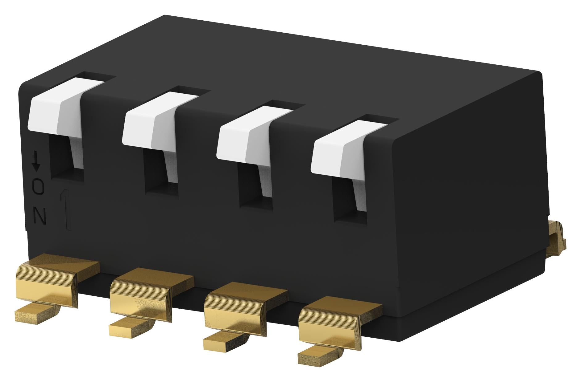 EDSP04SGLNNTU04 DIP SWITCH, 4POS, SPST, PIANO KEY, SMD ALCOSWITCH - TE CONNECTIVITY